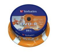 Verbatim DVD-R AZO 4,7 GB - 16x brandsnelheid, bedrukbaar, 25 Pack Spindle