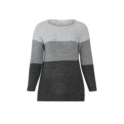 Paprika gebreide trui met glitters antraciet/grijs/lichtgrijs