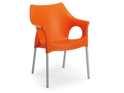 Stapelbare tuinstoel VEGGIE oranje