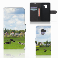 Samsung Galaxy A8 2018 Telefoonhoesje met Pasjes Koeien