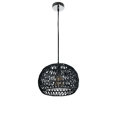 Scandinavische Hanglamp Lasse 30 cm 1 Lichts Zwart