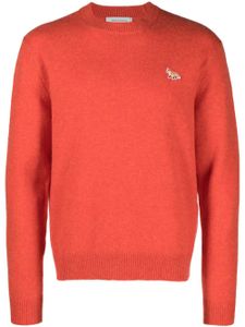 Maison Kitsuné pull en laine à patch logo - Rouge