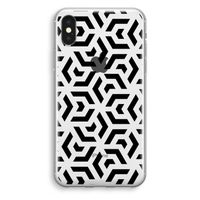 Crazy pattern: iPhone X Transparant Hoesje - thumbnail