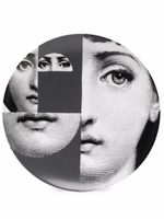 Fornasetti assiette à imprimé graphique - Noir