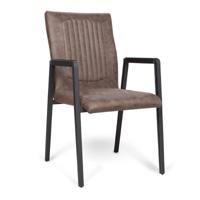 Industriële Armstoel Boaz | Stof  | Bruin