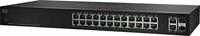 Cisco SF112-24 Unmanaged Switch met 24 10/100-poorten plus 2 SFP Mini-GBIC Uplink, beperkte levenslange bescherming (SF112-24-EU)