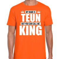 Naam My name is Teun but you can call me King shirt oranje cadeau shirt 2XL  -