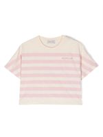 Moncler Enfant t-shirt en coton à logo brodé - Tons neutres