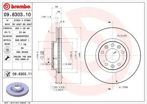 Remschijf BREMBO, Remschijftype: Binnen geventileerd, u.a. für Peugeot