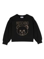 Moschino Kids sweat à logo strassé - Noir