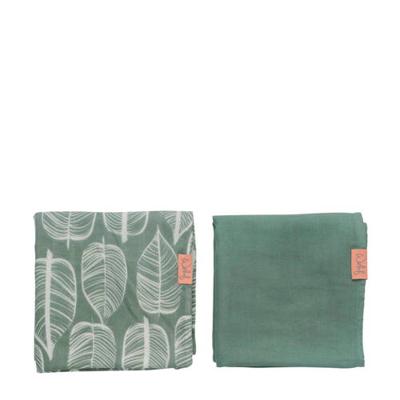 Witlof for kids hydrofiele doek 80x80 cm Beleaf sage green - set van 2 Witlof for kids hydrofiele doek 80x80 cm Beleaf sage green - set van 2