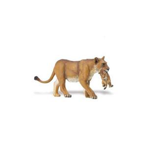 Plastic - speelgoed figuur - leeuwin met welp - 16 cm   -