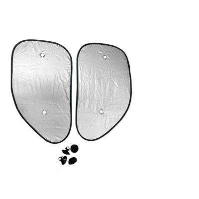 Gerimport zonneschermen zijraam 65 x 38 cm polyester zilver 2 delig Gerimport zonneschermen zijraam 65 x 38 cm polyester zilver 2 delig