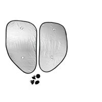 Gerimport zonneschermen zijraam 65 x 38 cm polyester zilver 2 delig