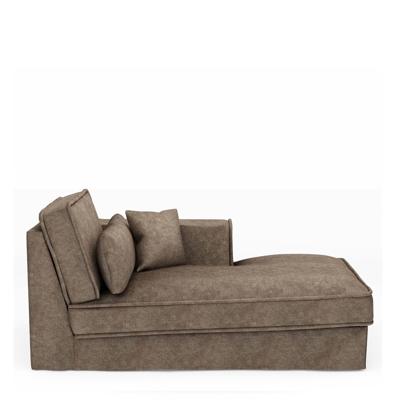 Rivièra Maison Modulaire Bank 'Metropolis' Chaise Longue Rechts, Velvet, kleur Clay