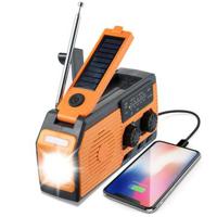 Multifunctionele handbediende noodradio op zonne-energie met SOS, Power Bank, zaklamp HY-068 - thumbnail