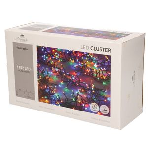 Clusterverlichting gekleurd buiten 1152 lampjes met timer kerstverlichting