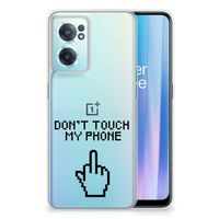 OnePlus Nord CE 2 5G Silicone-hoesje Finger Don't Touch My Phone - thumbnail