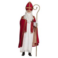 Sinterklaas kostuum - inclusief witte pruik met baard