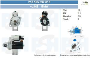 Startmotor / Starter BV PSH, Spanning (Volt)12V, u.a. für BMW