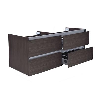 Badkamermeubel Onderkast Vision Hangend 120x50x47cm MDF Houtnerf Grijs Softclose Greeploos Badkamermeubel Onderkast Vision Hangend 120x50x47cm MDF Houtnerf Grijs Softclose Greeploos