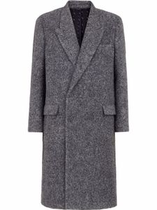 FENDI manteau à boutonnière croisée - Gris