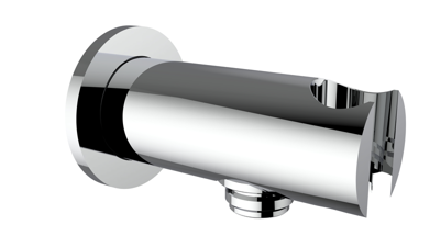 Plieger Napoli wandaansluitbocht met handdouchehouder, chroom