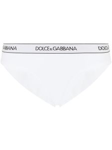 Dolce & Gabbana culotte taille-haute à logo - Blanc