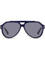 Dolce & Gabbana Eyewear lunettes de soleil Lusso Sartoriale - Bleu