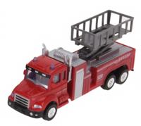 Free and Easy vrachtwagen met aanhanger 16 cm rood