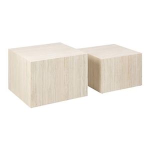 by fonQ Dice Bijzettafel Set van 2 - Vierkant - Crème