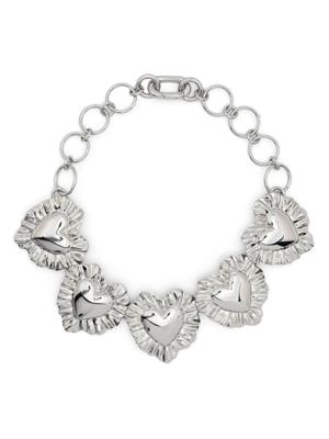 Bimba y Lola Halsketting met hart bedels - Zilver