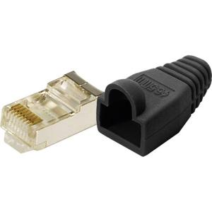 LogiLink MP0012 RJ45-connector Cat 5e, afgeschermd Stekker, recht Aantal polen: 8P8C Zwart 100 stuk(s)