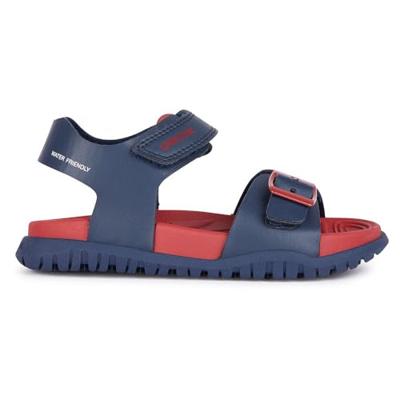 Geox J Fusbetto BO Sandalen voor jongens, rood (navy red), 34 EU