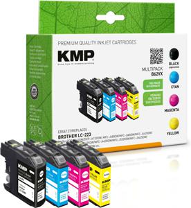 KMP Inktcartridge vervangt Brother LC-223BK, LC-223C, LC-223M, LC223Y Compatibel Combipack Zwart, Cyaan, Magenta, Geel B48V 1529,4005