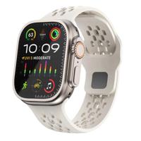 By Qubix - Ultimate Sport Edition bandje - Sterrenlicht/starlight - Compatible met Apple Watch 44mm / 45mm / 46mm / 49mm - Compatible Apple watch