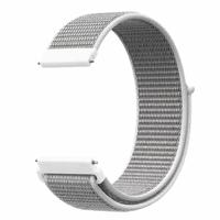 By Qubix - Compatible met Garmin Forerunner 55/245 / 645 - Sport Loop nylon bandje - Grijs - Compatible Garmin bandje - Bandbreedte: 20mm