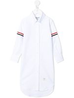 Thom Browne Kids robe-chemise Oxford à ruban gros-grain - Blanc