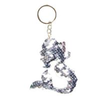 Lg-imports Sleutelhanger Zeemeermin 10 X 9 Cm Zilver