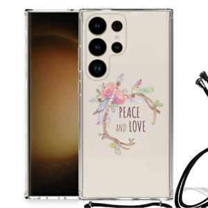 Samsung Galaxy S24 Ultra Stevig Bumper Hoesje Boho Text