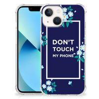 iPhone 13 mini Anti Shock Case Flowers Blue DTMP