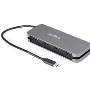 StarTech.com HB30CM4AB interface hub USB 3.2 Gen 1 (3.1 Gen 1) Type-C 5000 Mbit/s Zwart, Grijs