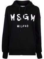 MSGM hoodie à logo imprimé - Noir