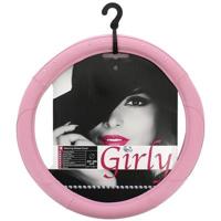 Car Plus stuurhoes Girly met diamanten uni PVC roze 37 39 cm