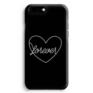 Forever heart black: iPhone 8 Plus Volledig Geprint Hoesje