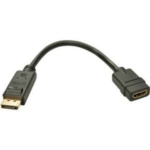 Lindy 41005 video kabel adapter 0,15 m DisplayPort HDMI Zwart