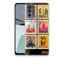 Motorola Moto G62 5G Siliconen Back Cover Postzegels - thumbnail