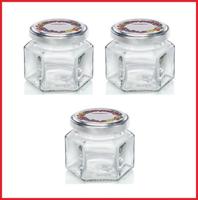 Leifheit 3209 Jampot Zeshoekig 106 ml Glas/Zilver (set van 3 stuks) - thumbnail