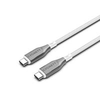 Cygnett Gepantserde USB-C naar USB-C 60W snellaadkabel USB 2.0 (1m, wit)