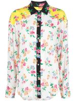 MSGM chemise fleurie à manches longues - Blanc - thumbnail